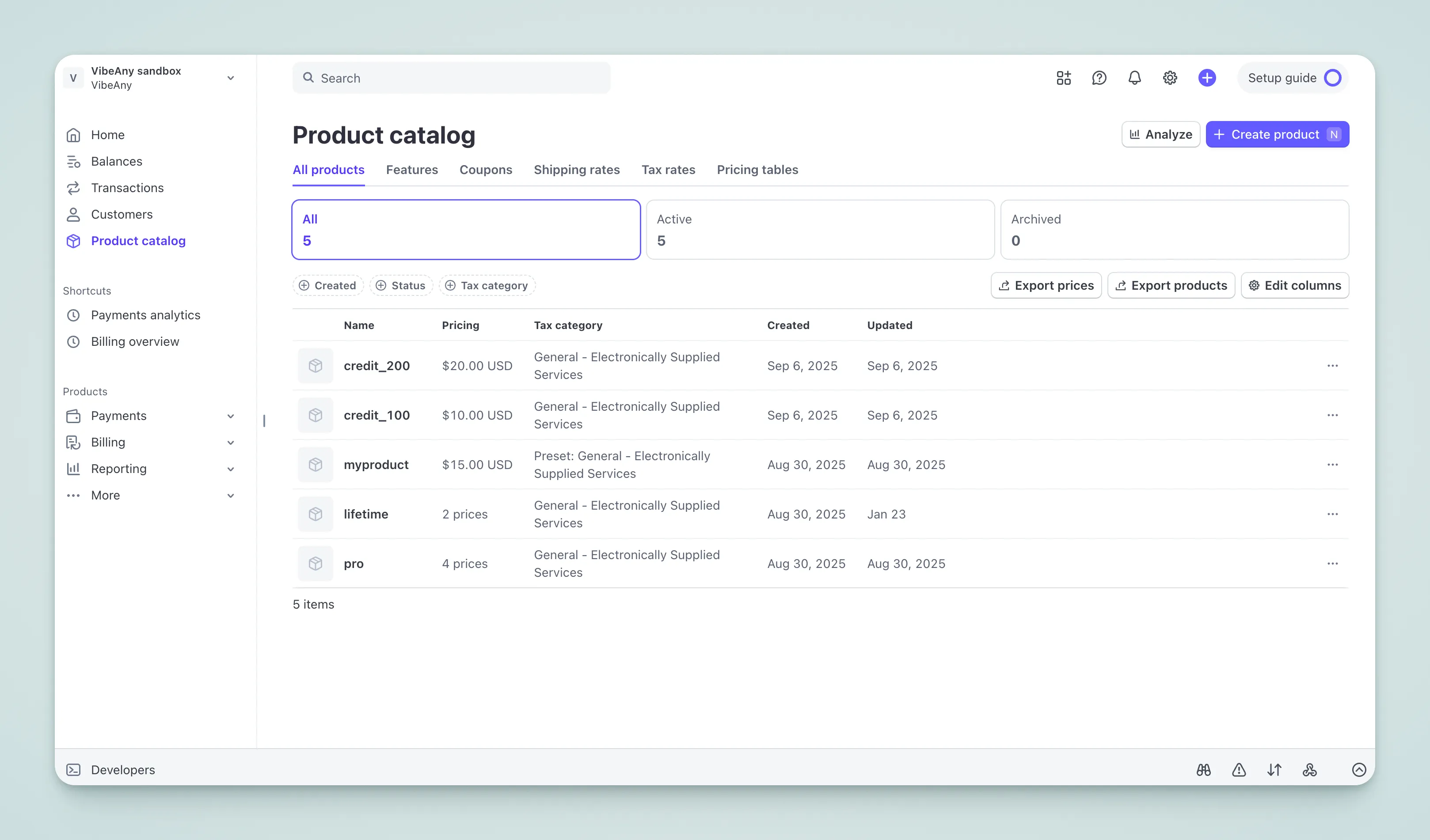 Stripe Product